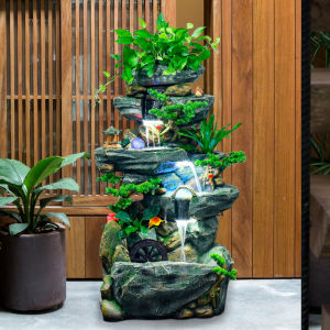 Large Floor Rockery Fountain Waterscape Living Room Office Indoor Humidifier Spray Flowing Water Domestic Ornaments