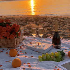 Seaside Beach Mat Ins White Picnic Blanket Picnic Photo Props Atmosphere Outdoor Portable Waterproof and Sandproof