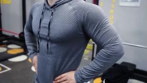 Mens Sport T-shirts Hoodie Fitness Running Shirts Tops Long Sleeve Workout Male Tops Tee Sportwear Training Sweatshirt Men