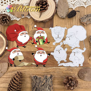 Original Christmas Funny Santa Claus Metal Cutting Dies Scrapbooking Decorative Embossing