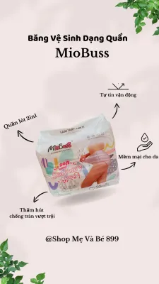50 miếng bvs quần miobuss mềm mại thấm hút tốt. Size từ (35-75kg). CÓ CHE TÊN SẢN PHẨM
