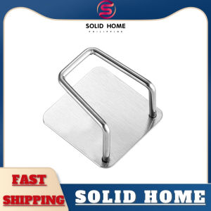 SOLID HOME Side Sink Sponge Holder Sink Soap Rack Drainer Rack Wall Mounted Stainless Steel Multipurpose Holder