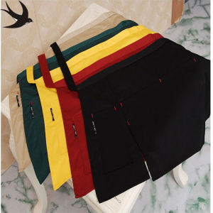 เสื้อคลุมครัวแบบครึ่งตัวสไตล์เกาหลี เสื้อคลุมครัวแบบป้องกันสเปรย์แบบมีกระเป๋าสำหรับพนักงานในร้านกาแฟและร้านชา