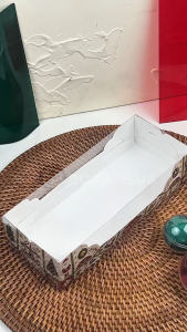 Box Mika Natal Dus Bolu Gulung Christmas Packaging Atur Tinggi | AHBX 1025 FROSTING