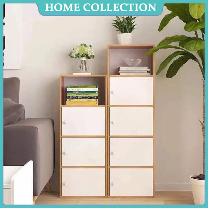 HC-Lucky 4/5 layer White/Brown Bookshelf simple locker modern ...