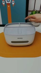 Hộp giấy ăn ECOCO 2009 - Hộp để khăn lau chân gỗ. Hộp để giấy kèm khay để điện thoại vật dụng các nhân tiện dụng