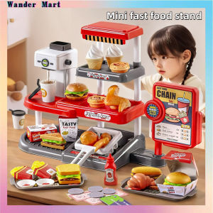Kitchen Toys BBQ Cart Playset Barbecue Cooking Grill Pretend Play Toys Kitchen Cooking Toy For Kids
