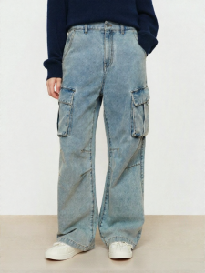 URLAZH | Stylish Vintage Loose Fit Denim Cargo Pants