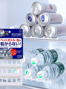 KOKUBO Fridge Beverage Storage Rack Anti-Slip Pad Multi-Function Prevents Bottles from Rolling Plastic No-Installation Needed