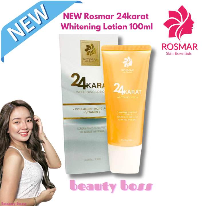 NEW Rosmar 24karat Whitening Lotion 100ml with collagen kojic acid