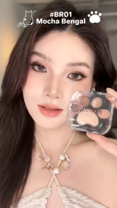 PINKFLASH (PF-E35) Pawfect Wink 5-colors Eyeshadow Palette High Pigmented Blendable Smooth Delicate Powder Long Wear Multi-Use