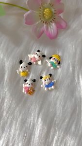 [FREE SHIP] Set 5 cái Crocs Jibbitz Sticker gắn dép chủ đề Chú Chó Thiên Thần Chapal - Có Nút Gắn