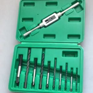 11PCS/Set Damaged Screw Bolt Extractor Drill Bit Adjustable Tap Die Wrench Stripped or Broken Stud Removal HSS Drill Set