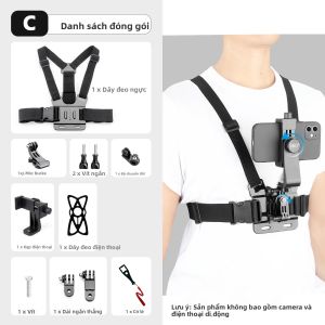 Giá Đỡ Điện Thoại Đeo Ngực Vamson Dành Cho iPhone Gopro Hero 10 9 8 Insta360 DJI - Dây Đeo Điện Thoại Thông Minh Giá Đỡ Thể Thao & Camera Hành Trình