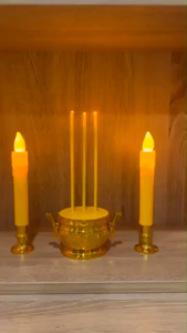 ชุด กระถางธูป พร้อม เทียนยาว LED สีทอง ขนาด 7 นิ้ว พร้อมเทียนและธูปไฟฟ้า ปลอดภัย ประหยัดพลังงาน สำหรับโต๊ะหมู่บูชา วัด บ้าน ของขวัญสายมู ชุดบูชาสิ่งศักดิ์สิทธิ์ ไม่ต้องจุดไฟ