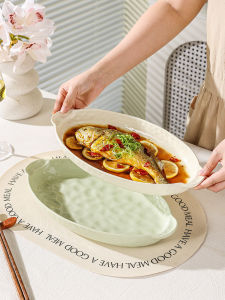 Đĩa Cá Tròn Viền Đơn Giản Bằng Gốm Sứ Dùng Trong Gia Đình Đĩa Cá Tròn Kiểu Mới Cao Cấp Đĩa Cá Hấp Chảo Đĩa Đựng Thức Ăn Nhanh