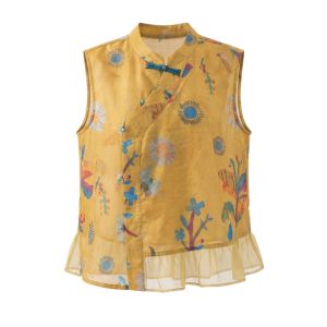 PAIBOLI | Áo Blouse Trung Quốc Mới Không Tay Giúp Gọn Gàng Kích Cỡ Lớn