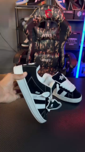 Sepatu Sneaker Skate terbaru SB MARRABBUKA warna full Hitam classik terbaru Sole busa tali lidah gemuk gendut SUEDE lokal terbaru