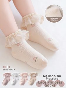JIFANPAUL | Breathable Combed Cotton Infant Socks For Girls