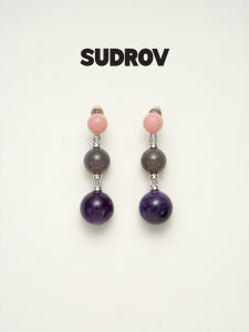 Gemstone Opal Agate Crystal Earrings