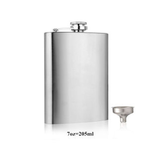 LMETJMA 1 4 5 6 7 8 9 10 oz Stainless Steel Hip Flask with Funnel Pocket Hip Flask Alcohol Whiskey Hip Flask Screw Cap KC0139