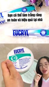 Kem Đánh Trắng Răng Bạc Hà EUCRYL TOOTHPASTE Anh Quốc 62g - Loại Bỏ Vết ố Vàng Mảng Bám Răng Giúp Răng Chắc Khỏe Ngăn Mảng Bám Hỗ Trợ Làm Trắng Răng Tươi Sáng Thơm Miệng Tái Tạo Men Răng Hương Bạc Hà Tươi Mát | Moska