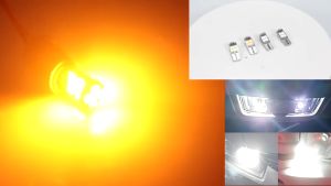 T10 Led Bulb W5W WY5W 194 168 26SMD LED Dome Light Peanut Bulb Car Interior Indicator Signal Light Dome Door Parking Light Wedge Side Door Bulb License Plate Reading Motorcycle