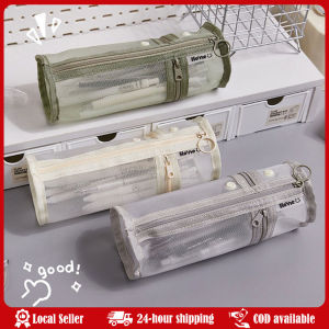 Transparent Large Capacity Mesh Pencil Bag Simple Japanese Student Stationery Bag Student Pencil Case Student Storage Creative Large Capacity Pen Bag Detachable Mesh Stationery Bag Multi-function Pencil Case Gift