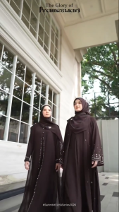 Shafina Abaya Muslimah Gamis Ceruty Model 2 Layer Wanita Baju Lebaran Kajian Remaja Dewasa Elegan Terbaru 2025