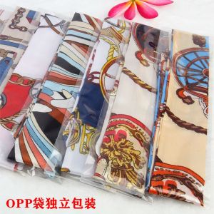 Long Narrow Silk Scarf Handle Bag Tying Ribbon Gift Boxed Silk Scarf Fashion Accessory Polyester Fiber Summer Season