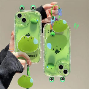 Korean cute 3D sweaty frog rabbit silicone case for Galaxy S23 S24 S20 S21 FE S22 Plus Ultra A54 A53 A52 A51 bell pendant cover