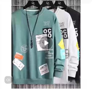 เสื้อฮู้ดผ้าฝ้ายแขนยาวสไตล์เกาหลี ดีไซน์พิมพ์กราฟิก แฟชั่นเกาหลี สำหรับผู้ชาย/ผู้หญิง คอกลม สีสันสดใส พร้อมเก็บเงินปลายทาง