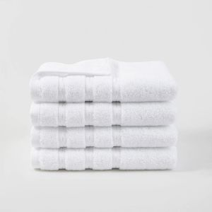 1pc Solid White Face TowelPure Cotton Soft Absorbent Hair Towel For Home Hotel Bathroom Supplies Adults Kids 35*75cm
