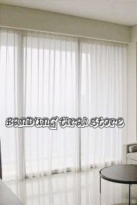 Gorden Vitrase Putih Polos Import Dalaman Horden Panjang 325 350 375 400 cm