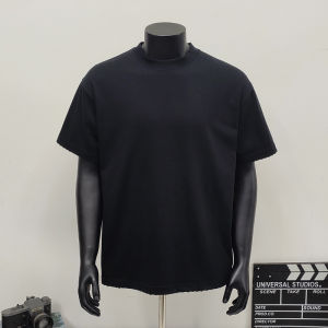 Cleanfit Loose Basic Short Sleeve round Neck Summer T-Shirt Mens Wear Breathable Cotton Youth Fashion Casual Pure Color