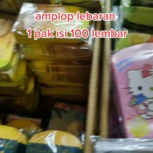 ITLOVE - Amplop Idul Fitri M Isi 100 Lembar Angpau THR Hari Raya Ukuran Kecil Uang Dilipat / Amplop Idul FItri 2025 Terbaru Anplop Thr Motif Karakter Anak