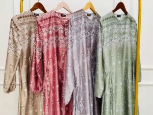 Gamis Athalia Series / Dress silk Premium / Gamis motif Bunga