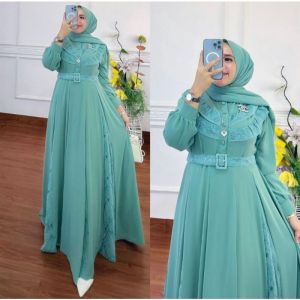 REALPICT COD DRESS AMELIA FREE PASMINA BAHAN CERUTY / PREMIUM / TERBARU / TERBARU / BEST SELLER / TERIMA SERAGAMAN