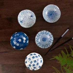 Mino Yaki | Underglaze Japanese Antique Blue Ceramic Dishes