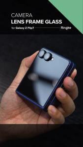 RINGKE® CAMERA LENS FRAME GLASS (2-Pack) Samsung Galaxy Z Flip 7 0.33mm Glass Aluminum Frame Safeguard Camera Cover