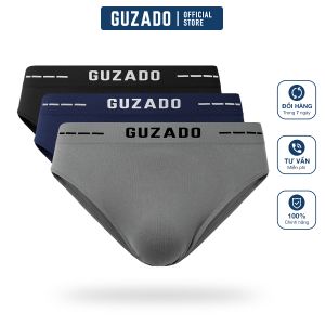 Quần Sịp GUZADO Cao Cấp dệt liền mảnh Không đường may Co giản 4 Chiều Khử mùi và Kháng Khuẩn cực tốt GBF04