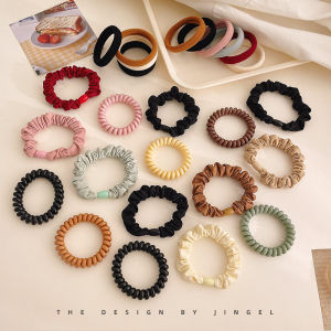 ยางรัดผมสายโทรศัพท์มือถือสไตล์ธรรมชาติสำหรับผู้หญิง ยางยืดทนทาน เครื่องประดับผมแบบใหม่ 2025 สไตล์เกาหลี