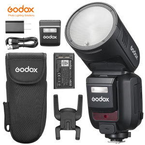 Godox V100 100W TTL Li-ion Round Head Camera Flash Wireless Transmission Speedlite Flash for Canon Nikon Sony Fuji