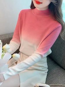 เสื้อยืดคอกลมแขนยาวทรงสลิมฟิตสำหรับผู้หญิงในฤดูใบไม้ร่วงและฤดูหนาว เสื้อชั้นในลายพิมพ์ลายทราย ทรงเข้ารูป คอกลม แขนยาว ระบายอากาศได้ดี