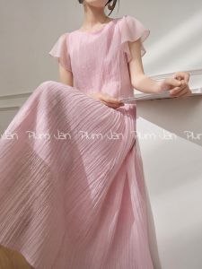 PlumJan | Đầm Hè Phong Cách Pháp Cao Cấp Co Dây Ép Eo