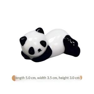 YEGBONG | Hoyytu Mini Panda Ceramic Chopstick Rest Cute Cartoon Anti-Scratch Tableware Spoon Holder for Restaurant Party Table Decor
