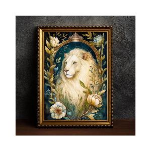 Poster Peacock Moth Tiger Vintage Animal Portrait White Bird Lion Rabbit Horse Deer Canvas Painting Wall Art Print Home Decor