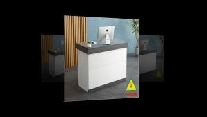 Bàn thu ngân bàn lễ tân bàn tính tiền bằng gỗ MDF QTT519 - NỘI THẤT LẮP RÁP VIENDONGADV