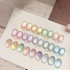 Sơn Móng Tay Gel Mắt Mèo Hồng 12ML 1 Chai Kèm Nam Châm Hạt Thủy Tinh Trong Suốt Móng Tay Màu Cam Mẫu Mới Hot 2025 Keo Móng Mắt Mèo Tyndall