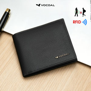 VOCOAL Fashion Short Wallet RFID Anti Theft Brush Retro Wallet Business Wallet Soft PU Wallet Multi-Card Position Wallets Travel Purses Zipper Coin Pouch ID Credit Cards Holders